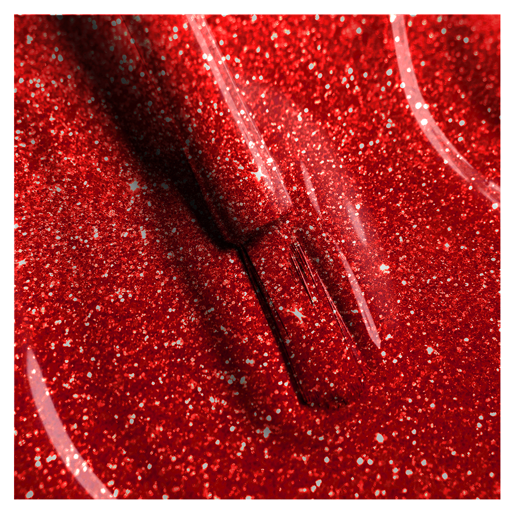 Red Light District – Vernis Semi-Permanent Rouge Pailleté